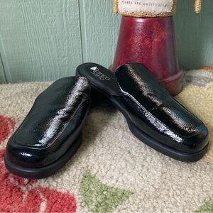 Franco Sarto Size 9.5 1 Black Patent Slip-On Loafers